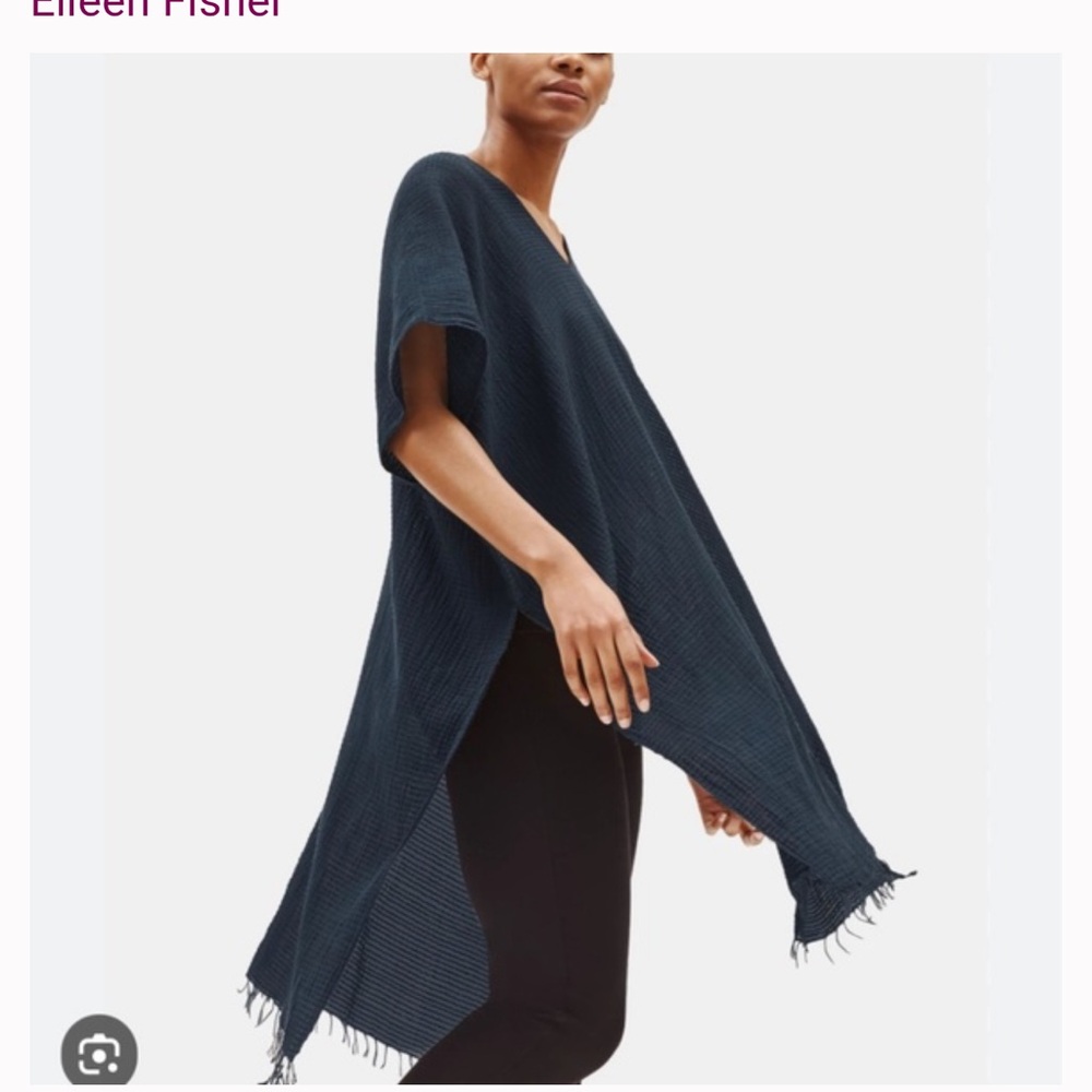 EILEEN FISHER BLACK ETHIOPIAN KAFTAN. NWT
